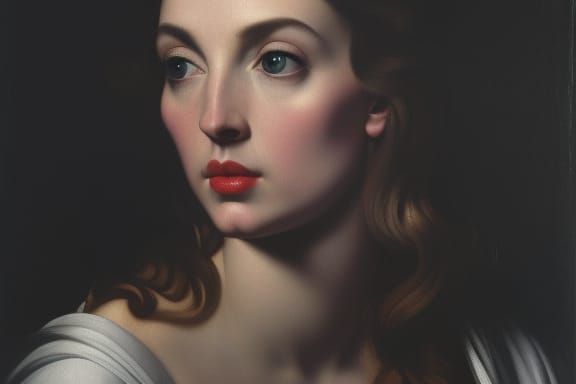 Jodie Comer Portrait in Baroque Chiaroscuro Lighting