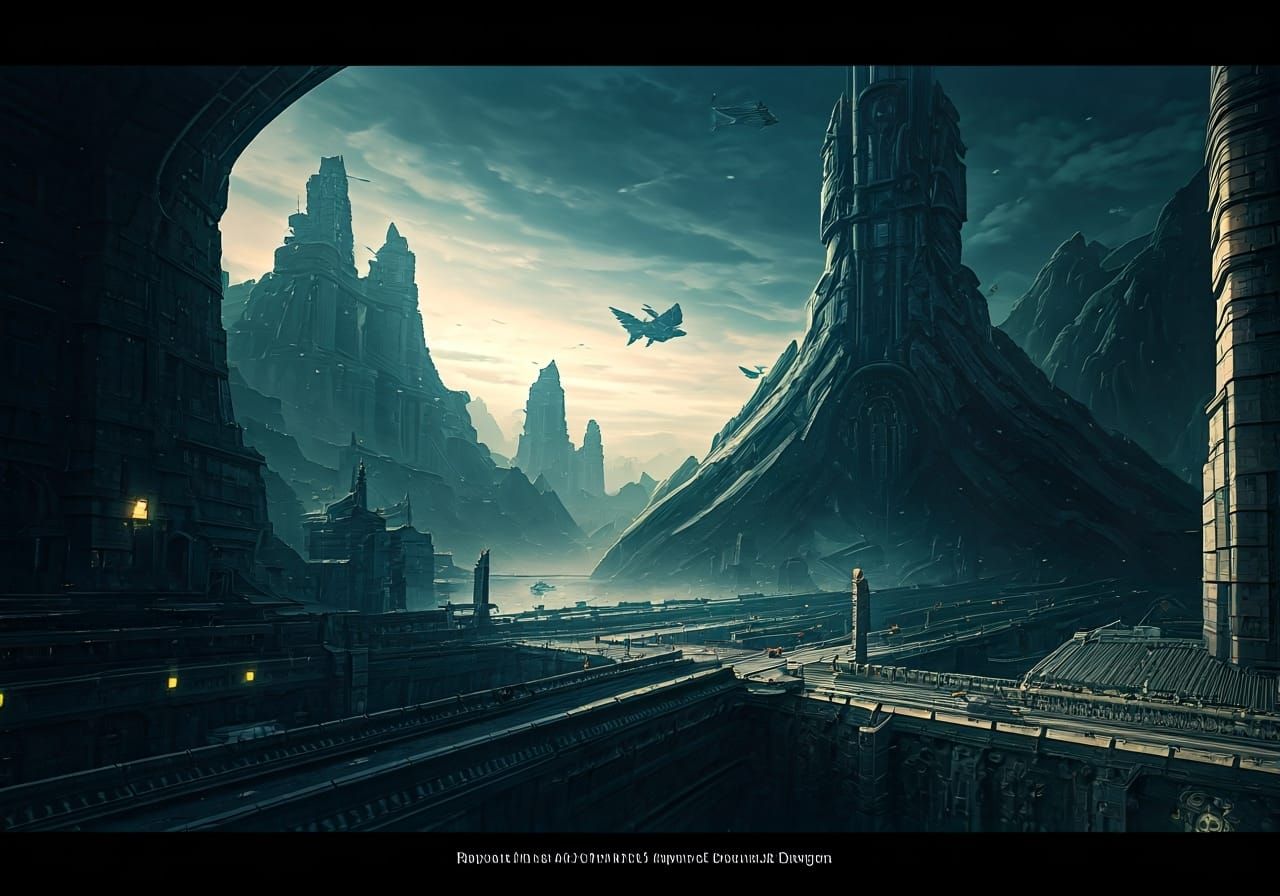 Sci-Fi Dreamscape in Final Fantasy Style