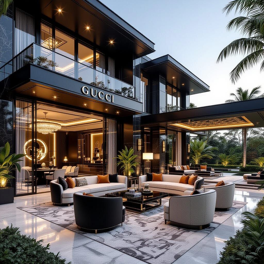 Luxurious Gucci Apartment Interior and Exterior Views