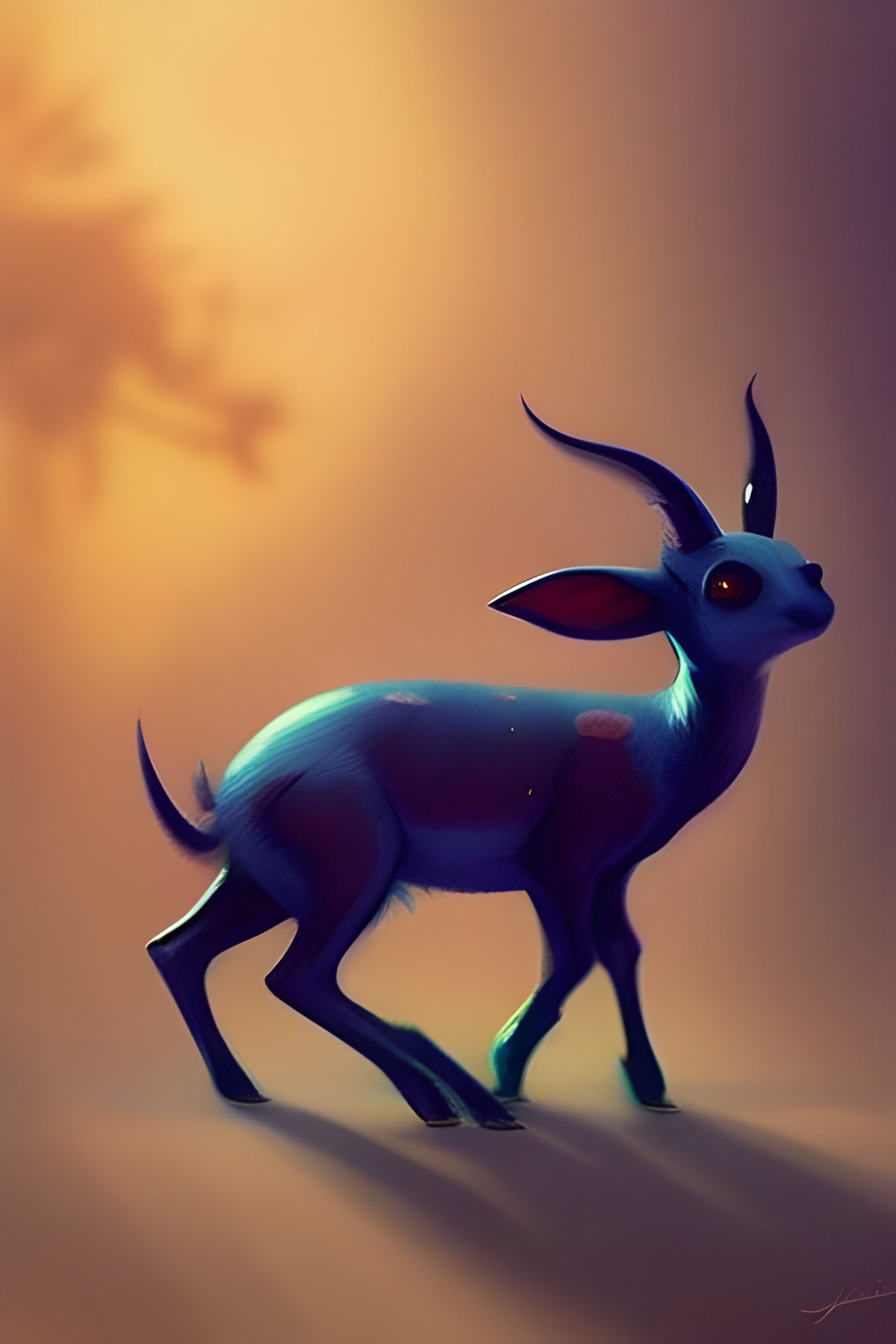 Cute Antelope Inspired by Digital Art Masters