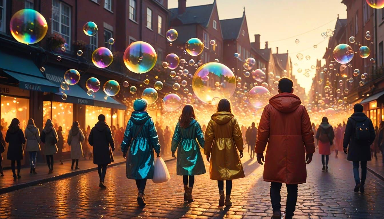 Fantastical Bubble Day Festival in Whimsical City