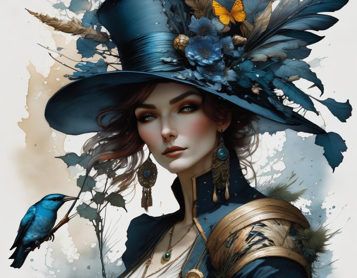 Enchanted Boy in Magical Snow Garden