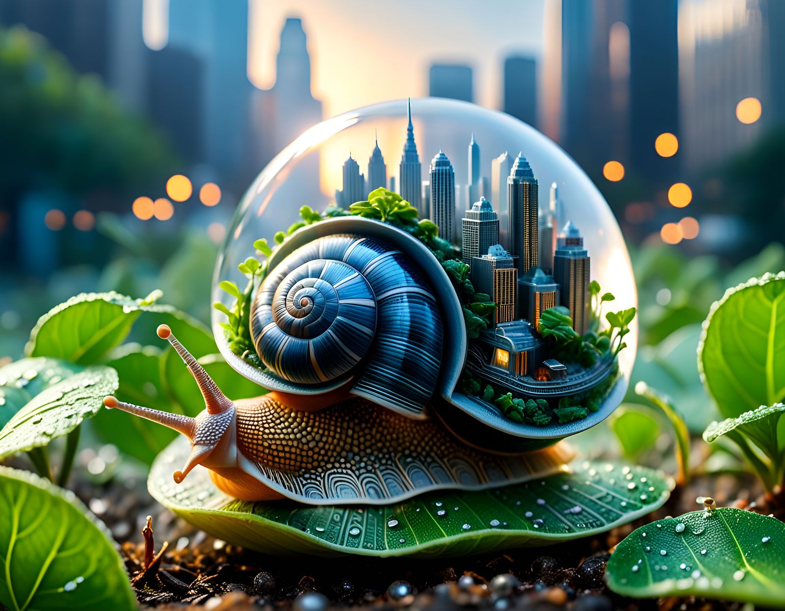 Snail Shell City: Miniature World in Macro View