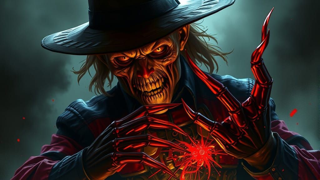 Freddy Krueger in Dark Horror Art