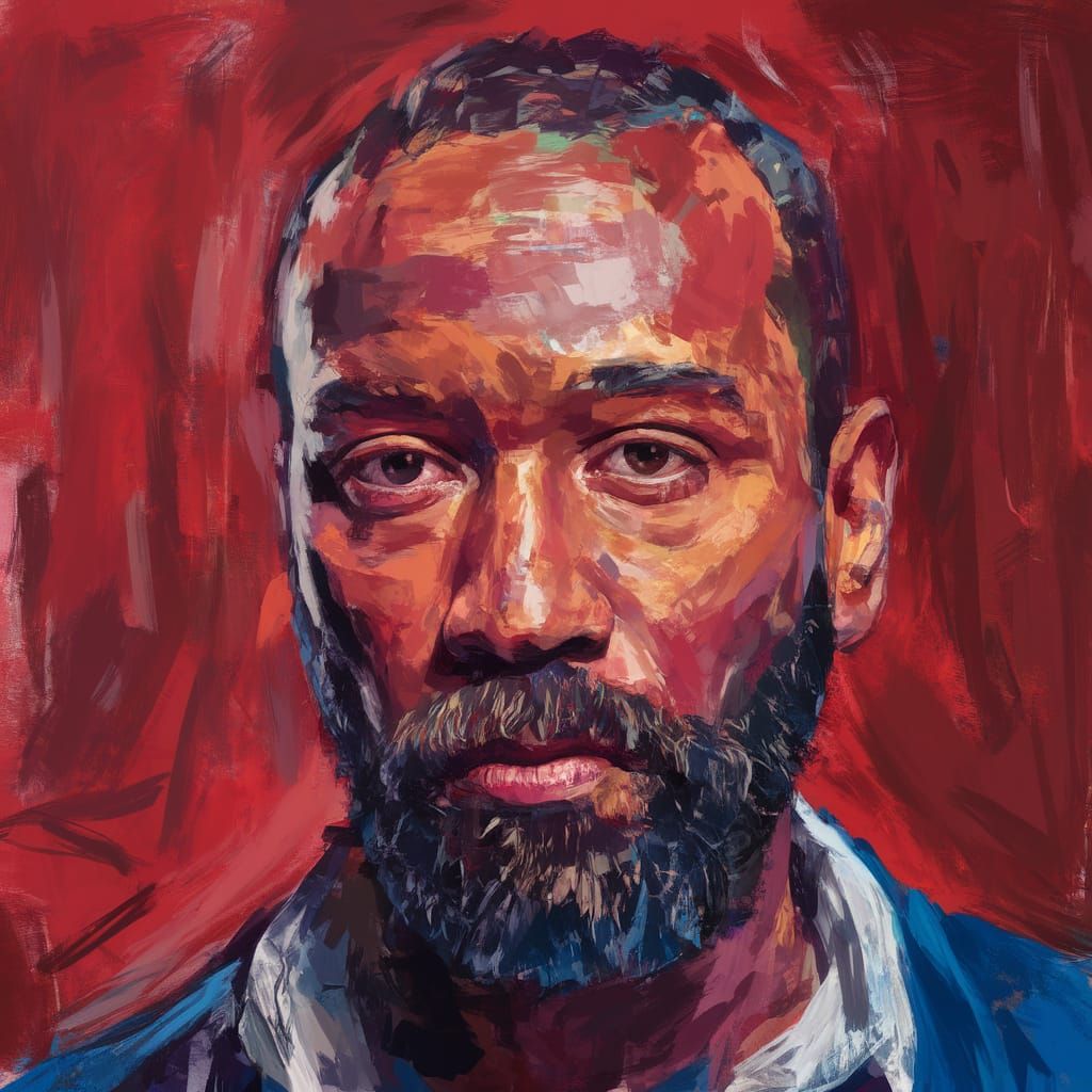 Vibrant Red Abstract Art