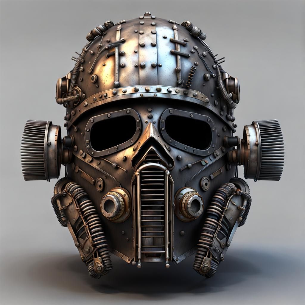 Apocalyptic Steampunk Helmet in Mad Max Style
