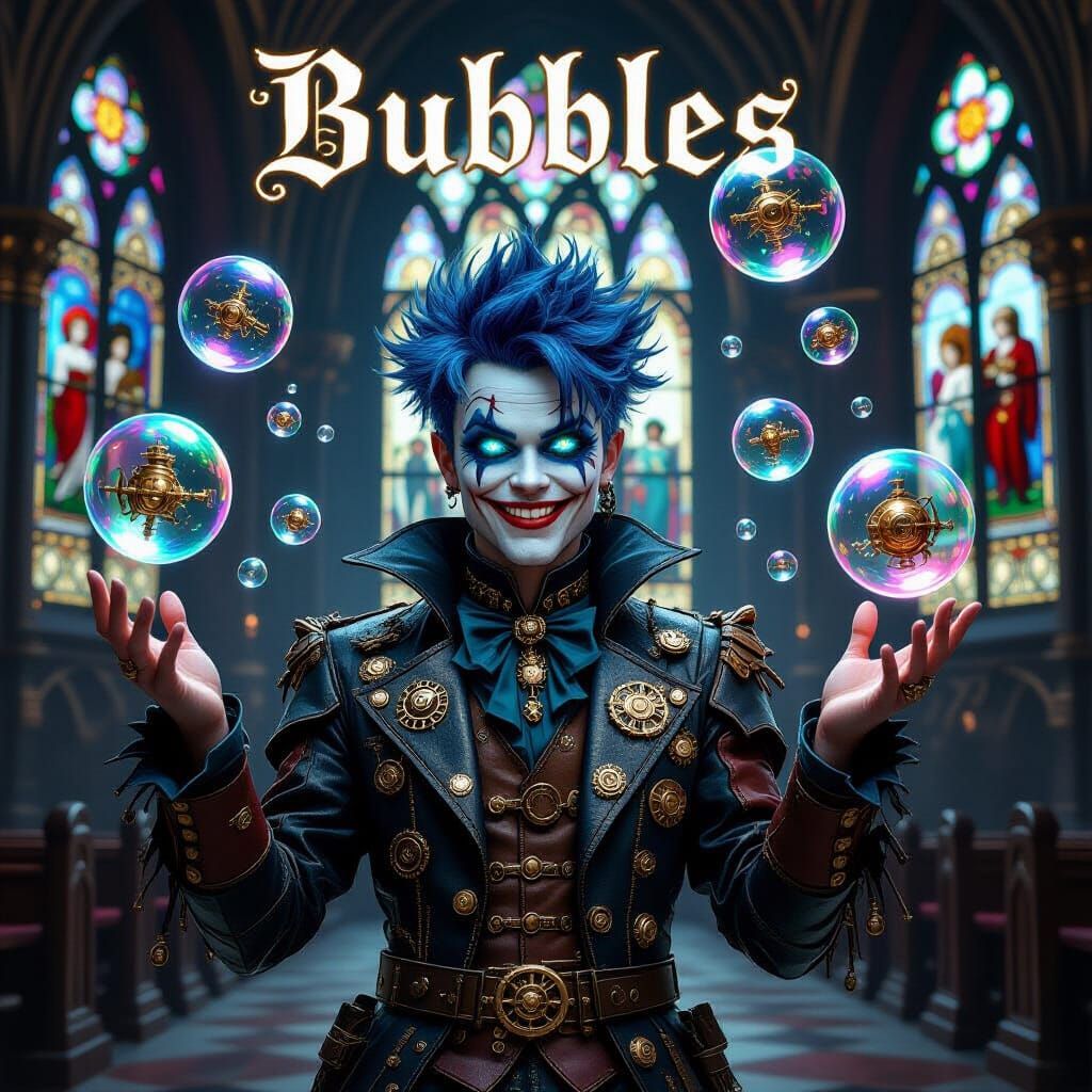 Dieselpunk Jester's Mechanical Bubble Show