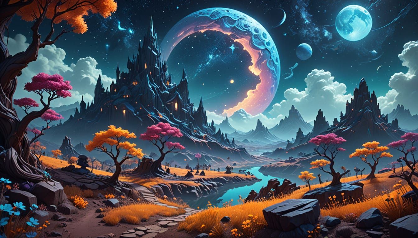 Ethereal Wisdom Keepers Gather Starlight Memories