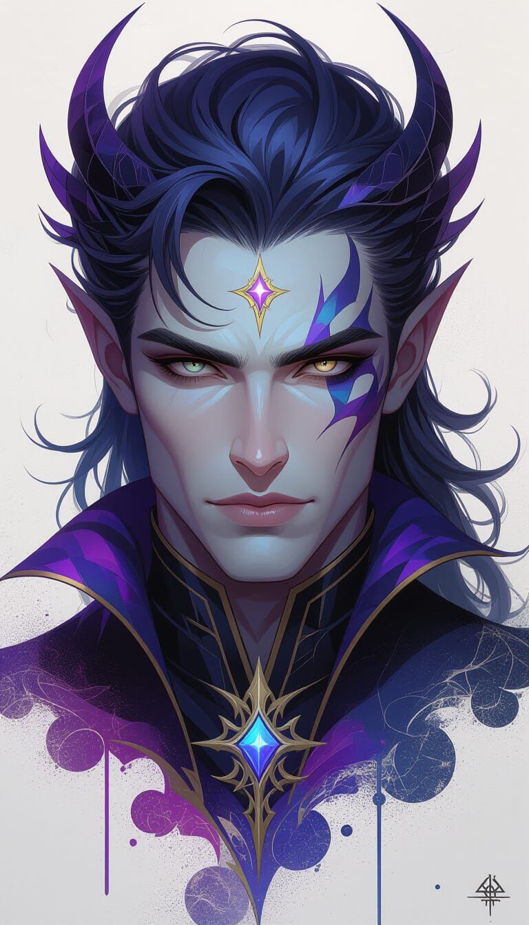 Godlike Prince of Shapeshifters in Dark Fantasy Style
