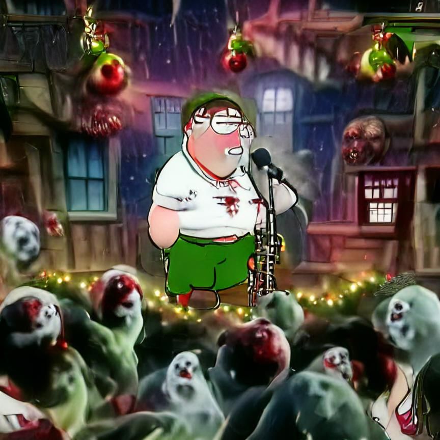 Zombie Peter Griffin Sings Jingle Bells