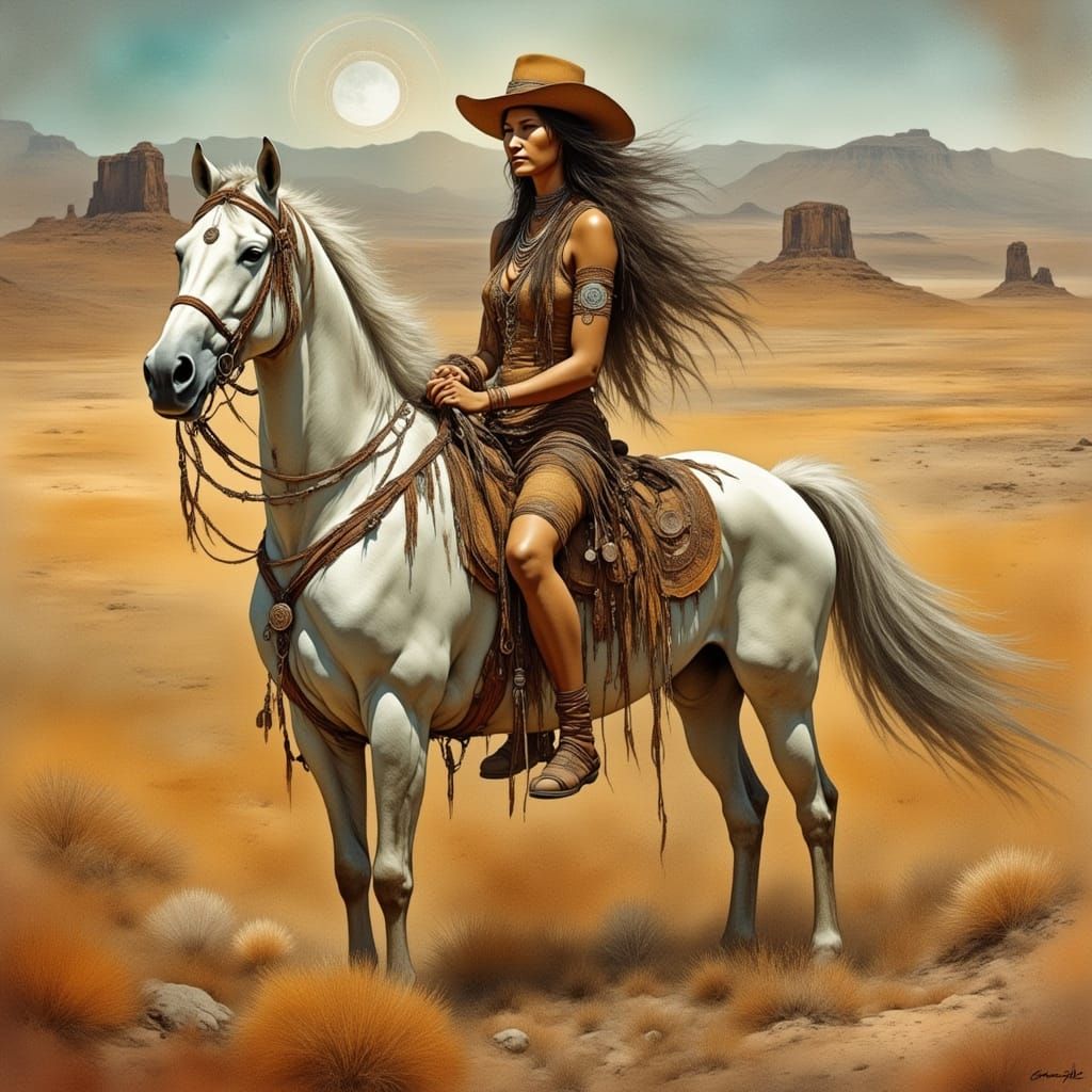 <lora:Eclectic:1.0> <lora:Archetypal Images:1.0> A Wild West...