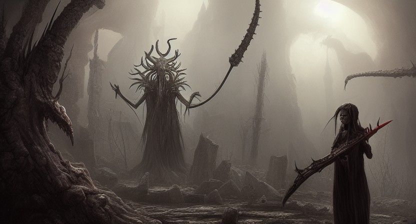 Dark Post-Apocalyptic World Ruined by Elder God