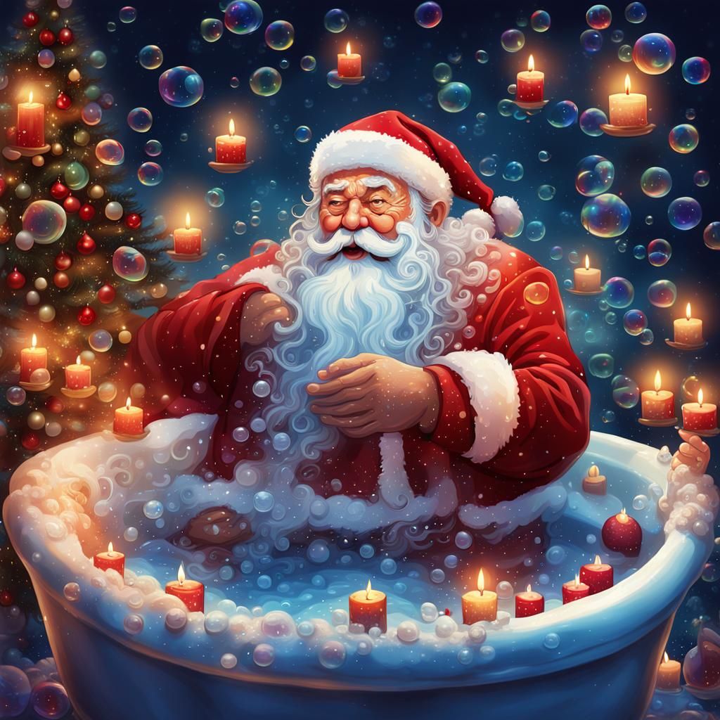 Father Christmas Bathtub Concept Art