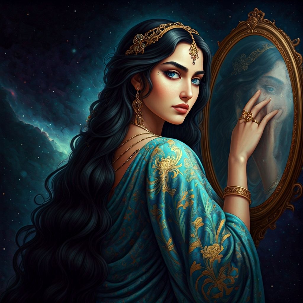 Persian Princess in Ethereal Oil Painting