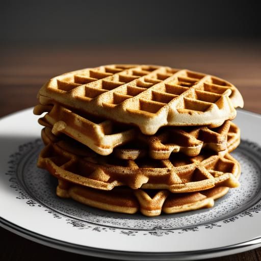Hyperrealistic Waffle with Intricate Details