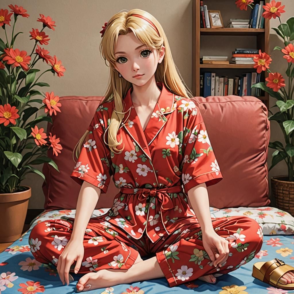 Usagi Tsukino in Pajamas and Flip-Flops