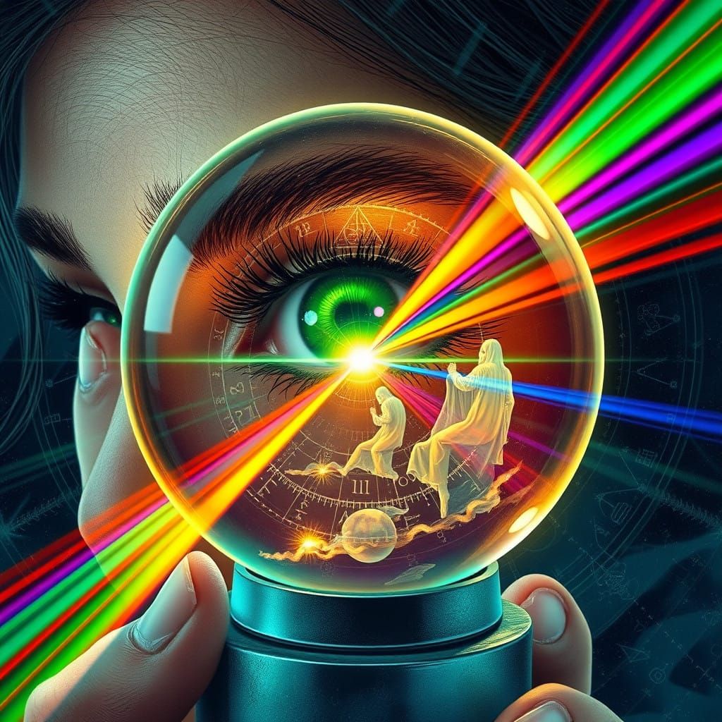 Enchanted Seeress Contemplates Cosmic Visions