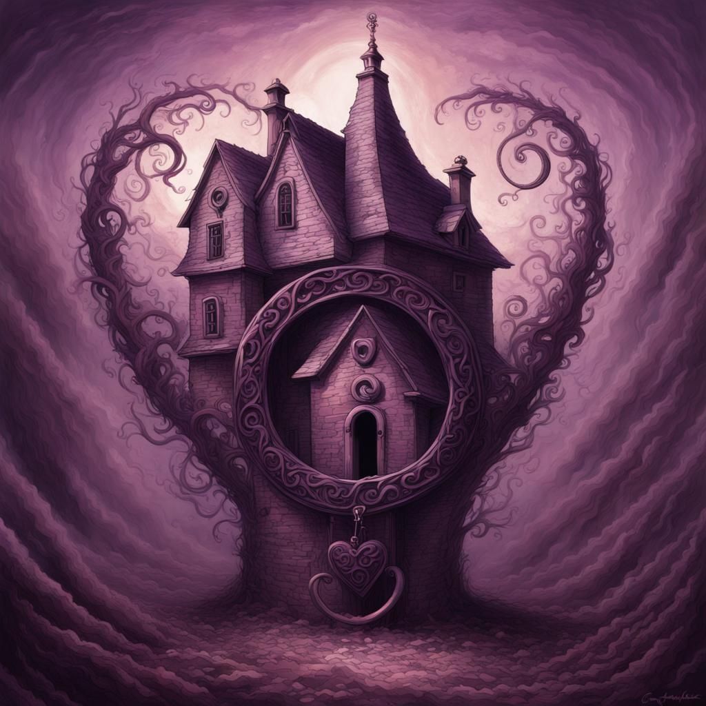 Heart Shaped Lock with Infinite Spiral Home