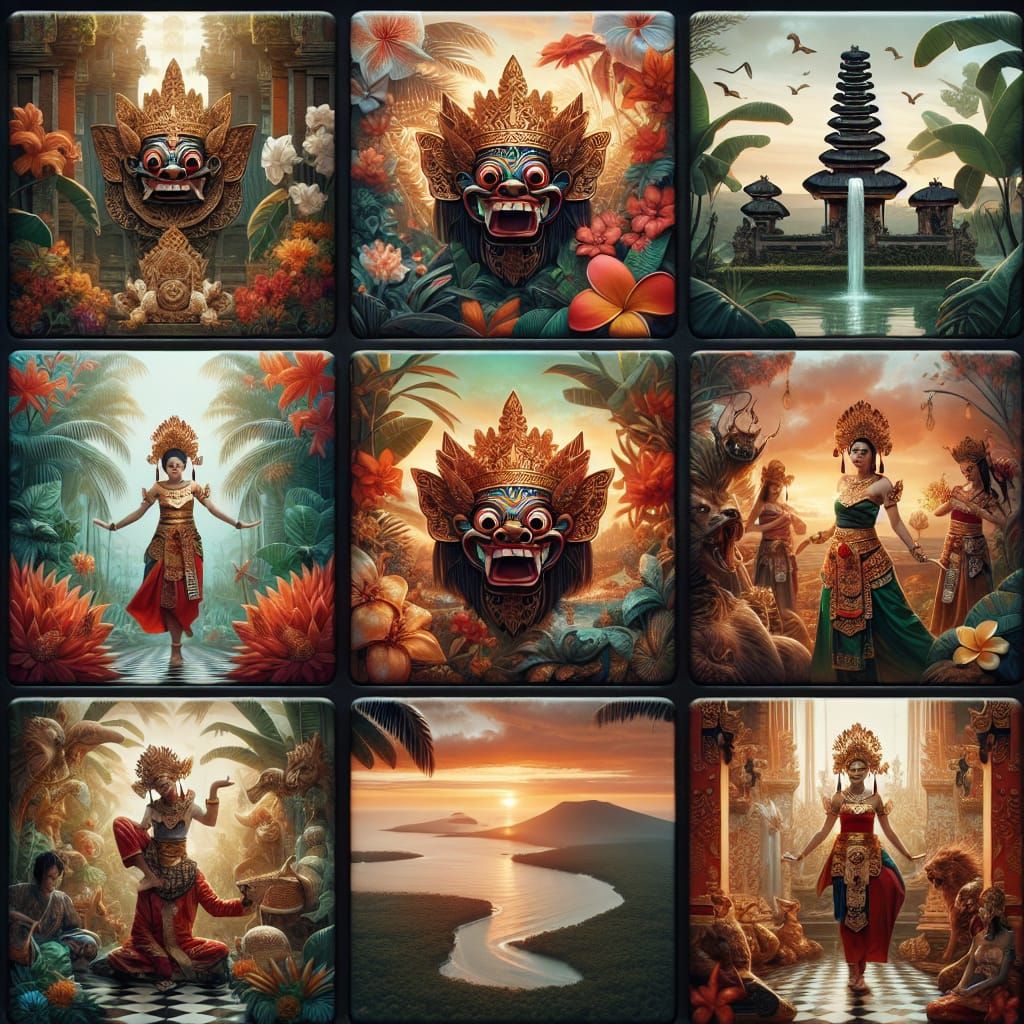 Balinese Culture in Vibrant Tropical Paradise