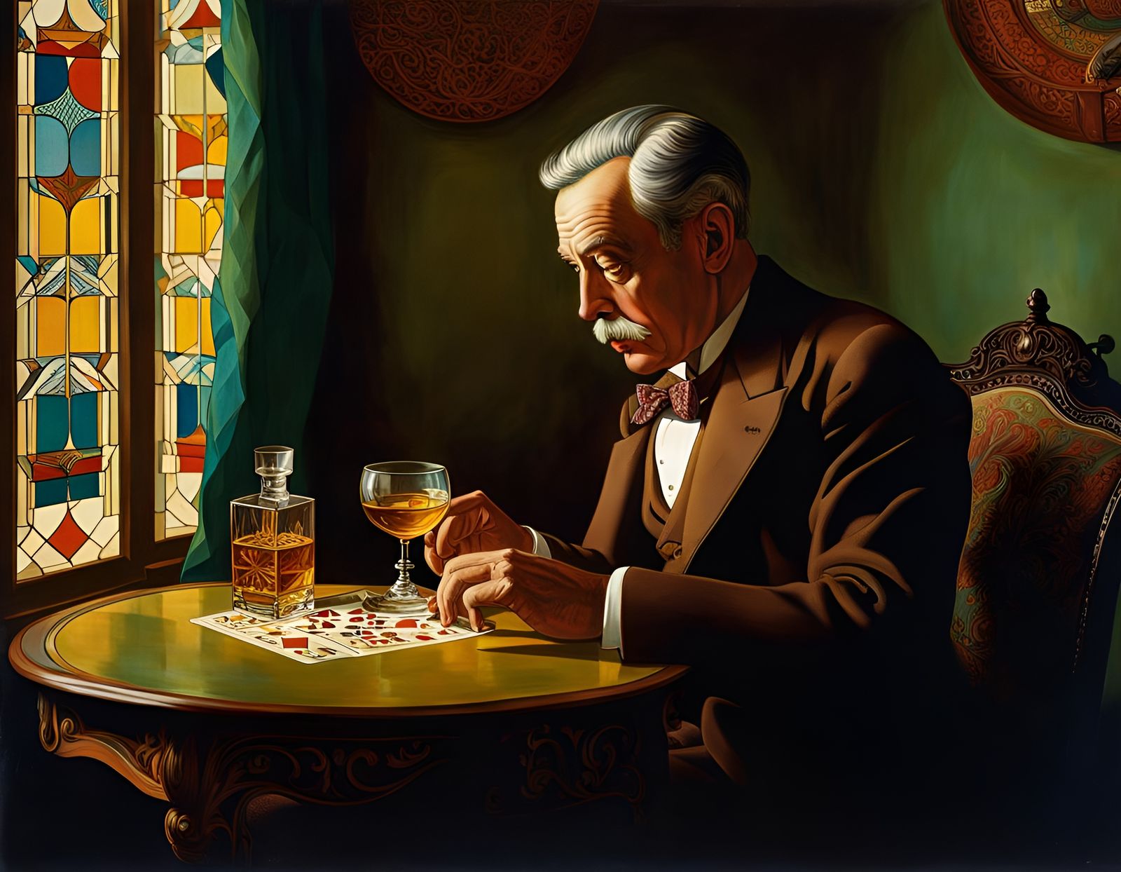 Solitary Man's Retro Solitaire Game in Iridescent Colors