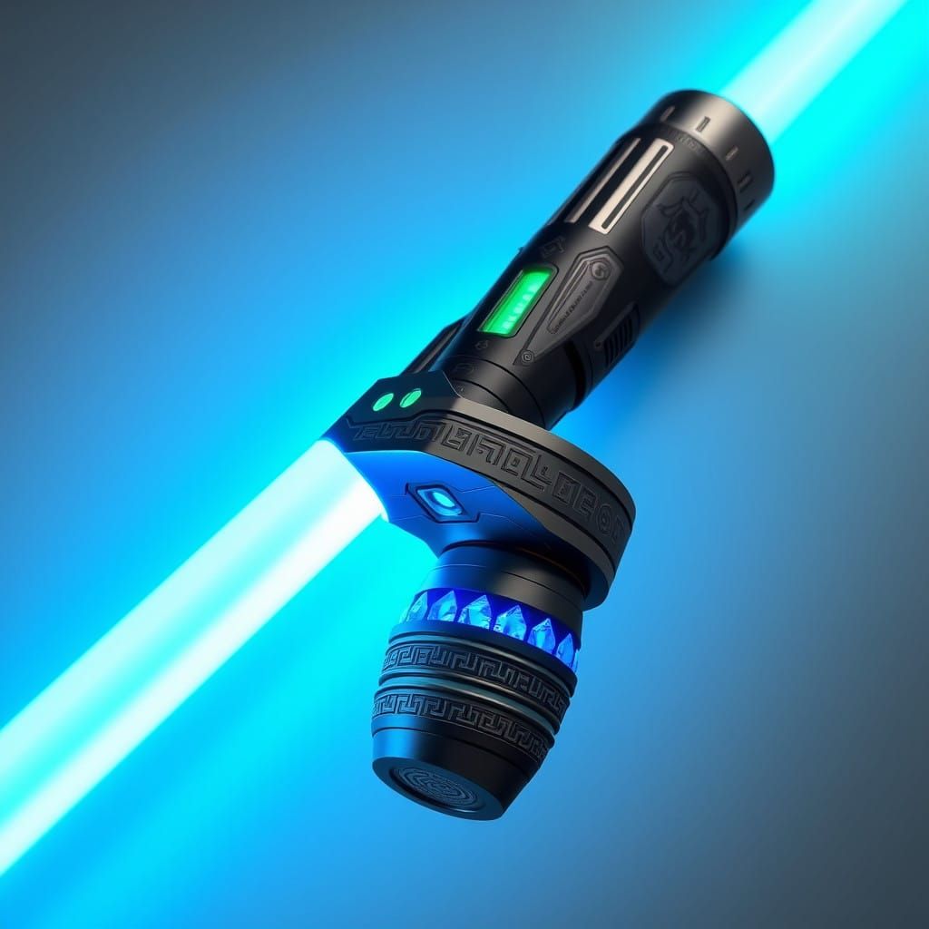 Sleek Star Wars Lightsaber Hilt in Industrial Futurist Style