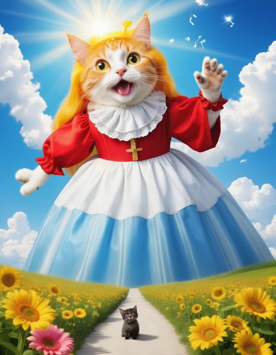 Whimsical Family Event Poster with Cats and Treats