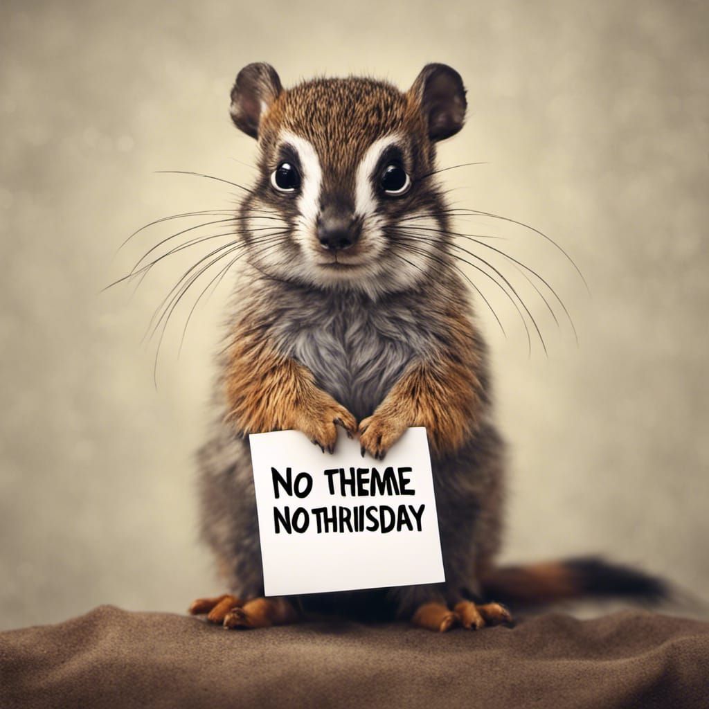 Cute Animal Promotes No Theme Thursday