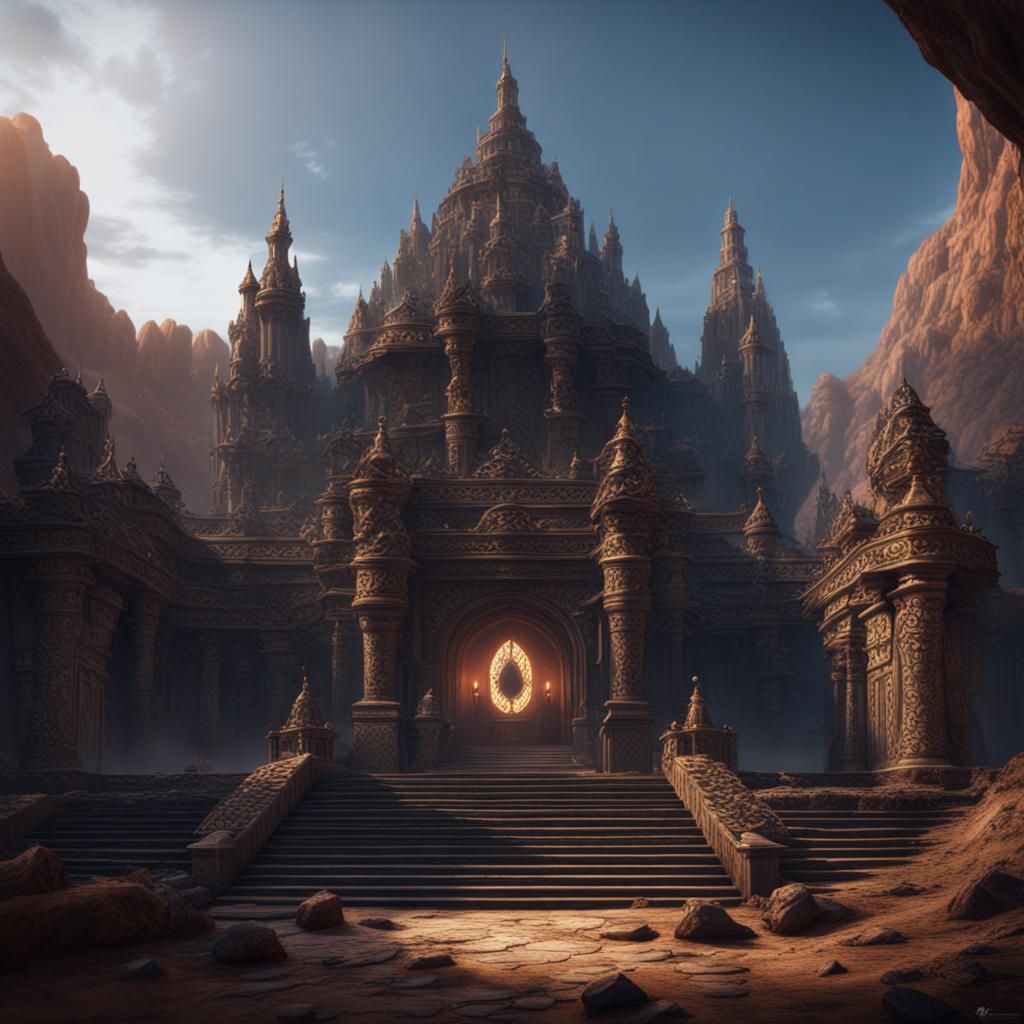 Ceremonial Dagger with Black Stone, Fantasy Art