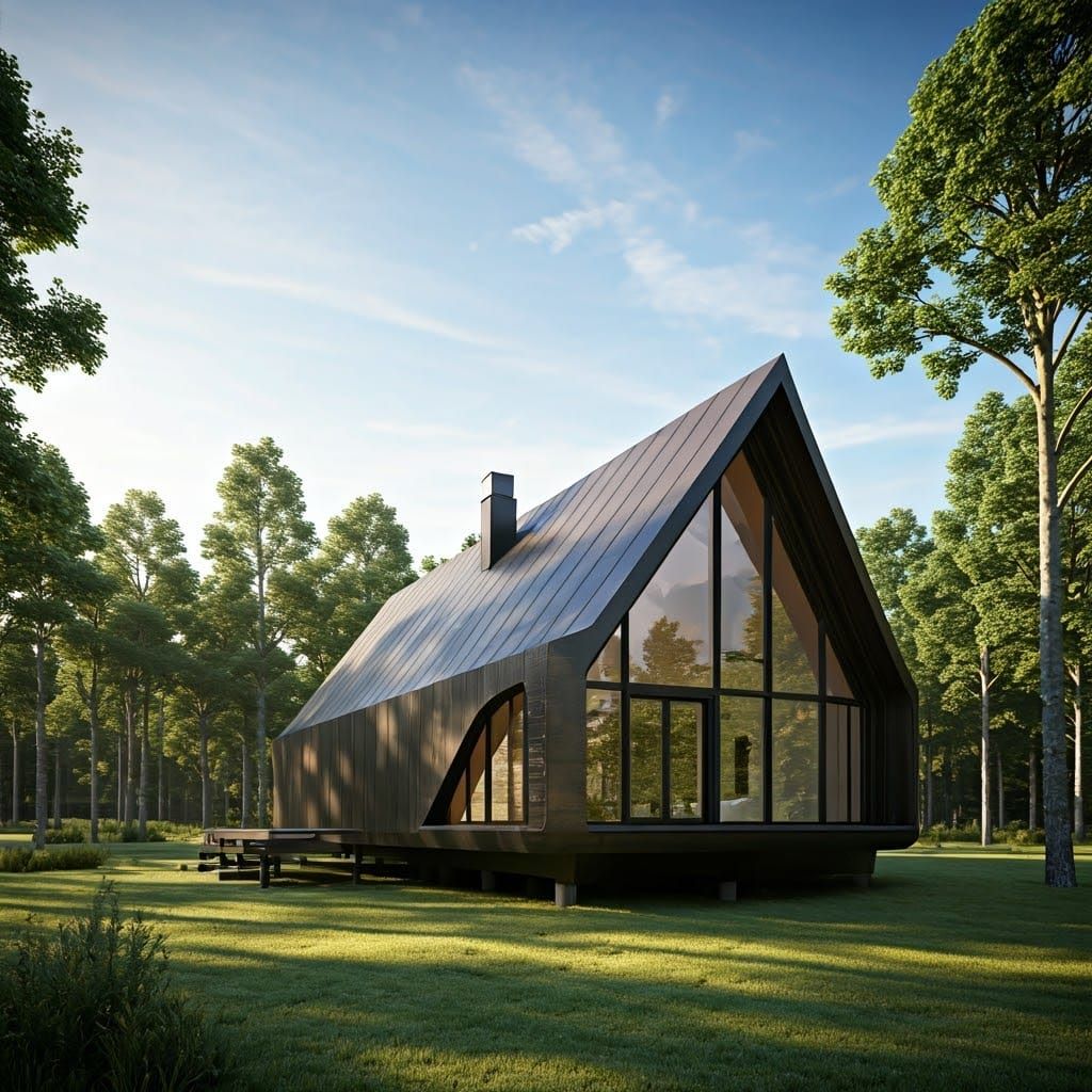 Futuristic Country Cabin in Modern Architectural Style