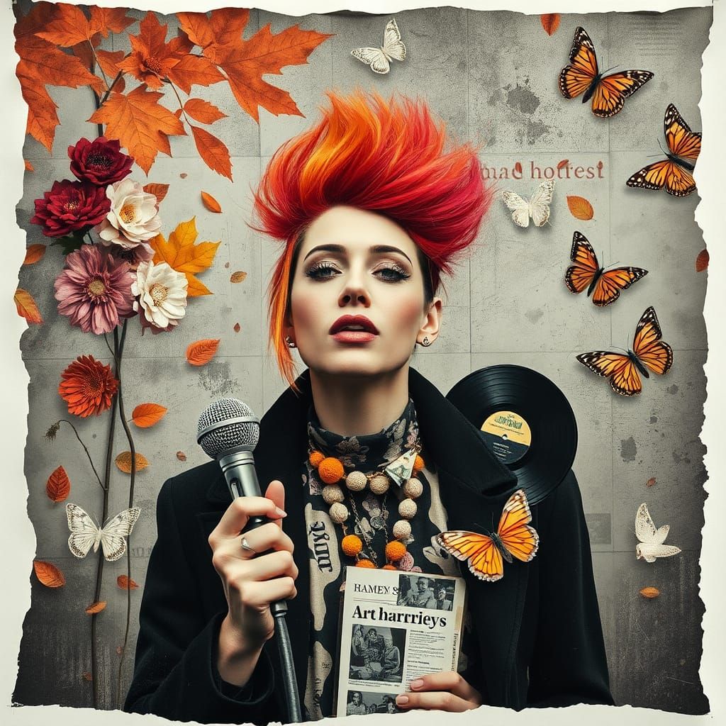 Experimental Collage of Performer in Dada Photogram Style