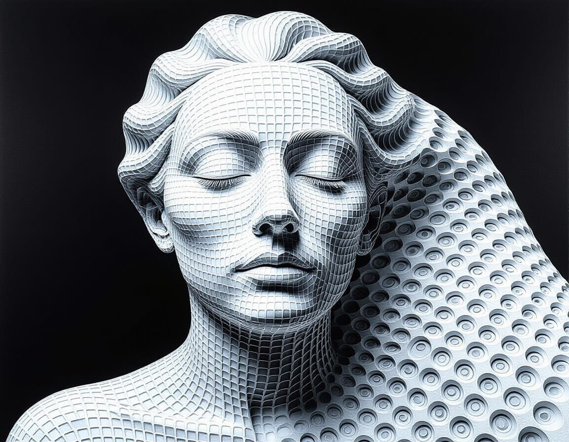 Lost in Art of Hollowness Airbrush Sculptural Rhythm