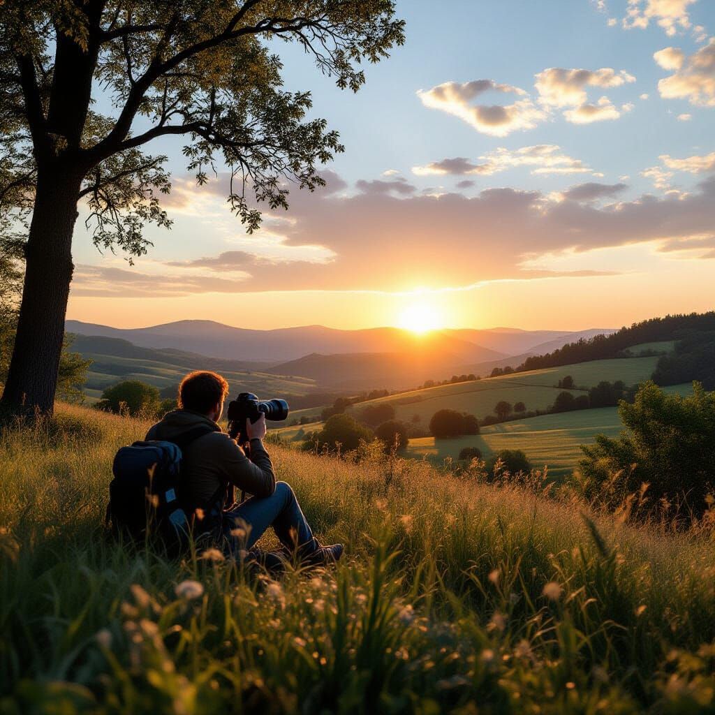 Serene Landscape in Cinematic Film Still
