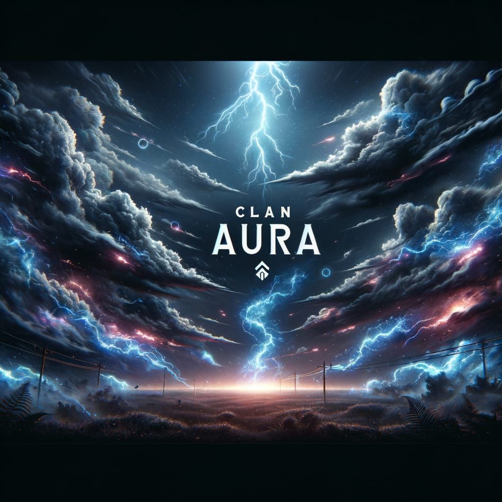 Animated Storm Banner with Clan AURA Text