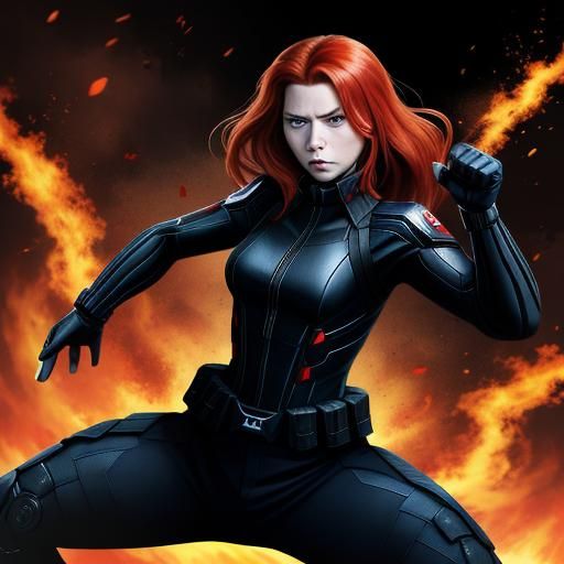 Black Widow Inspired Attack and Defense Pose