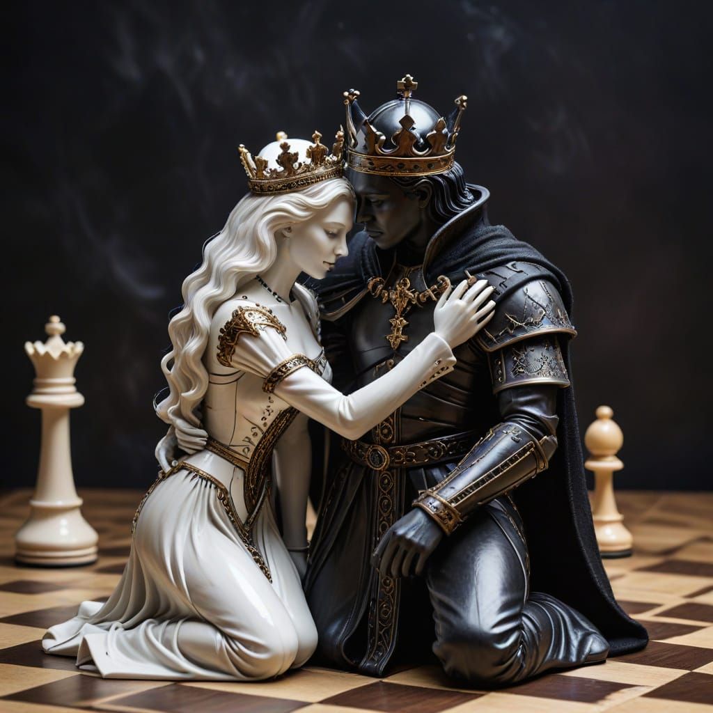 Chess: Queen and King's Forbidden Embrace