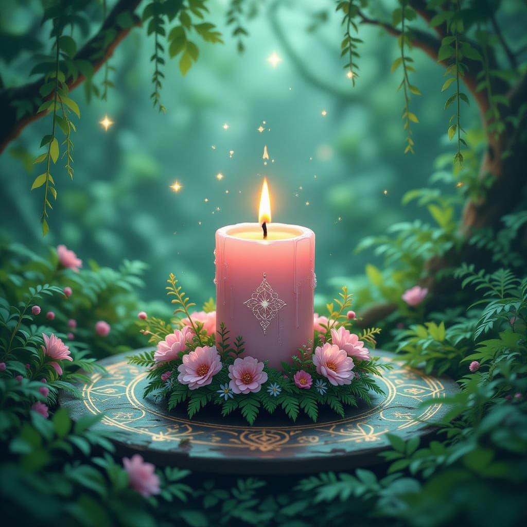 Enchanted Altar in Whimsical Dreamscape