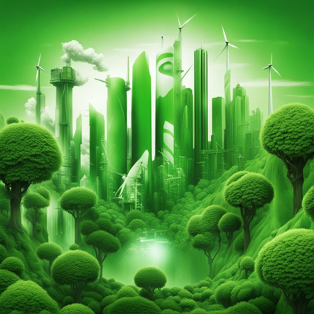 Sustainability and Green Energy Concept Art