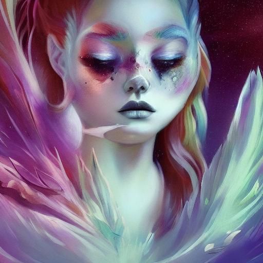 Orange Fox by Purple Lake: Mystical Realism