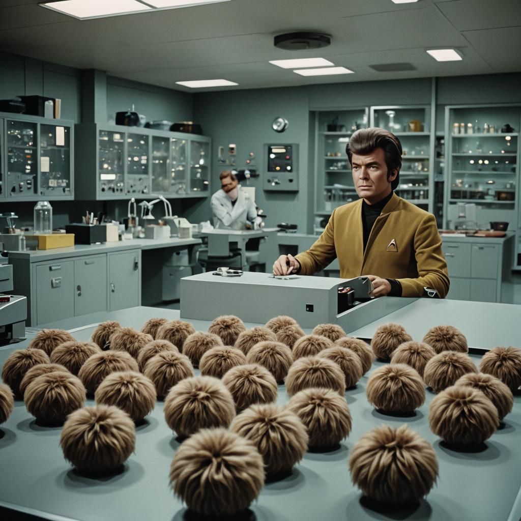 Tribbles in a Star Trek Laboratory: Cinematic Film Still