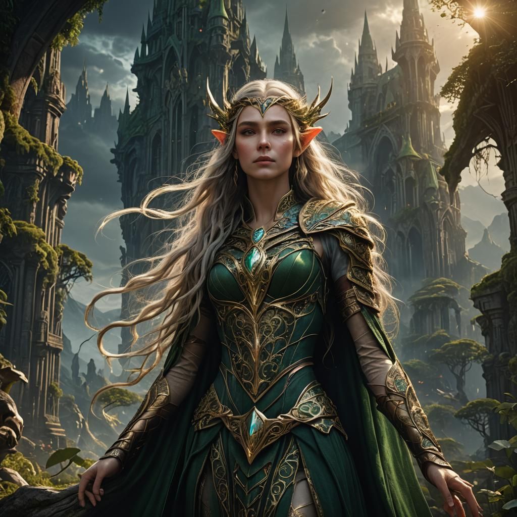 Epic Elven Goddess Digital Matte Painting