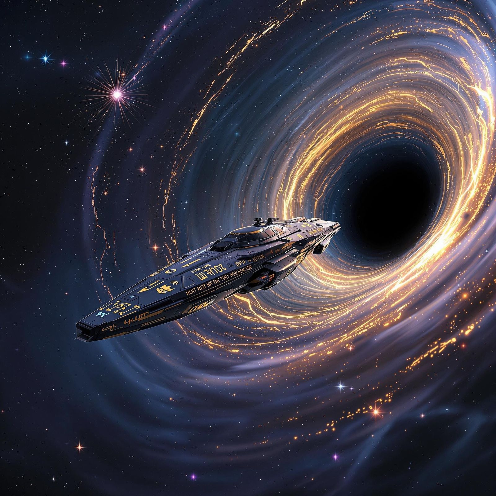 Spaceship Gazing into a Luminous Black Hole