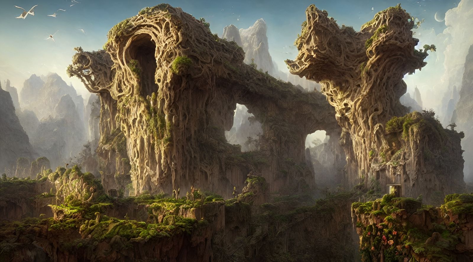 Monumental Natural Artwork in Surreal Style