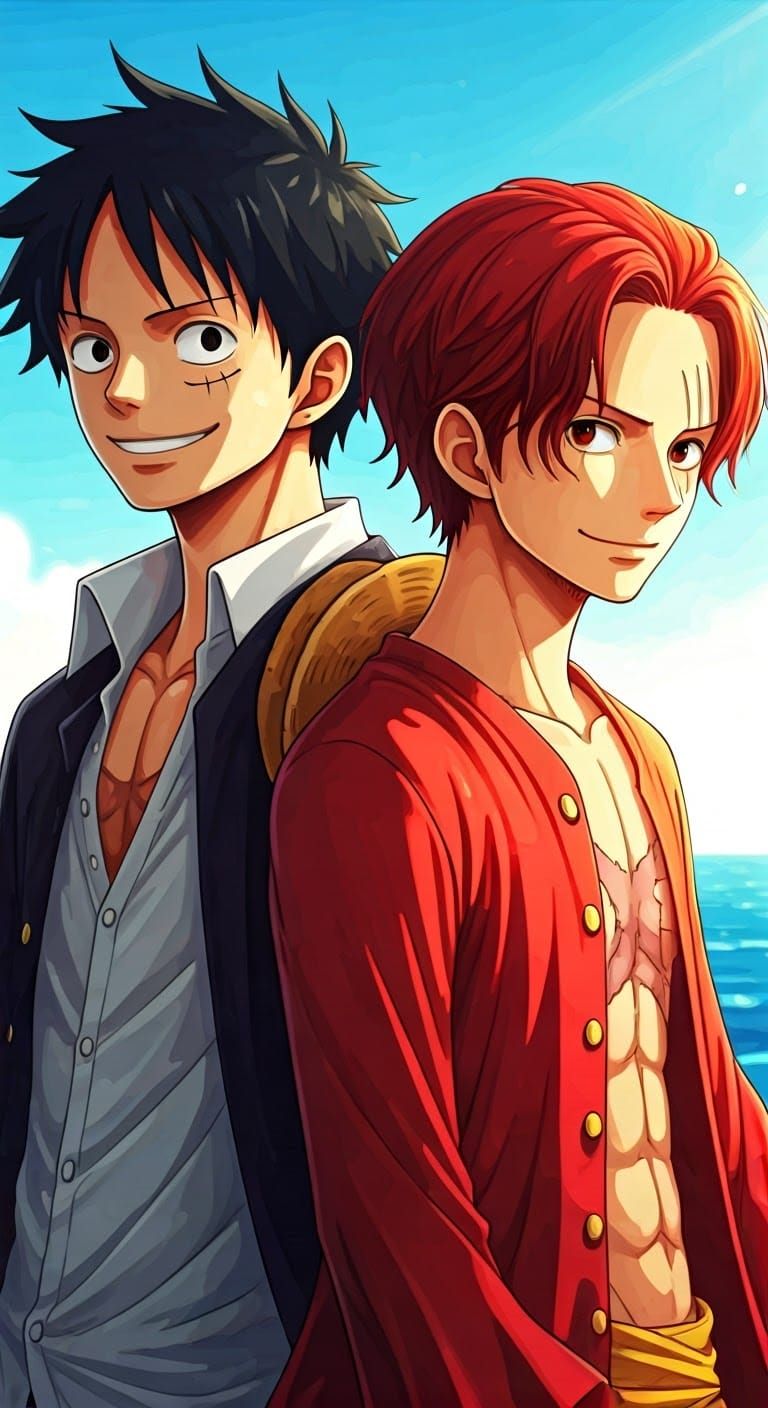 Luffy and Shanks: Endless Ocean Smile