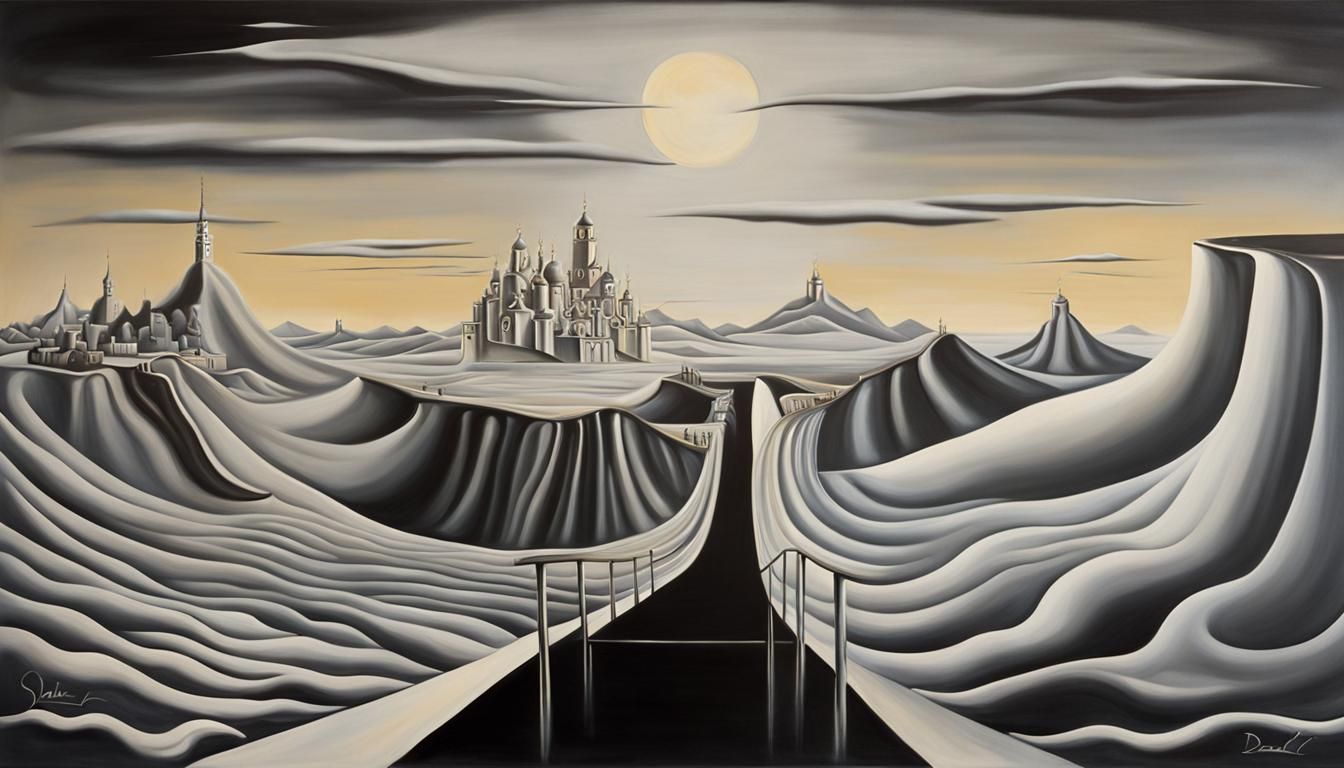 Surreal Silver Catwalk in Dali Style