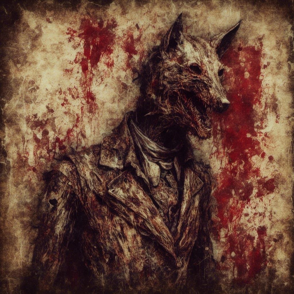 Macabre Shadow Puppets on Grungy Walls