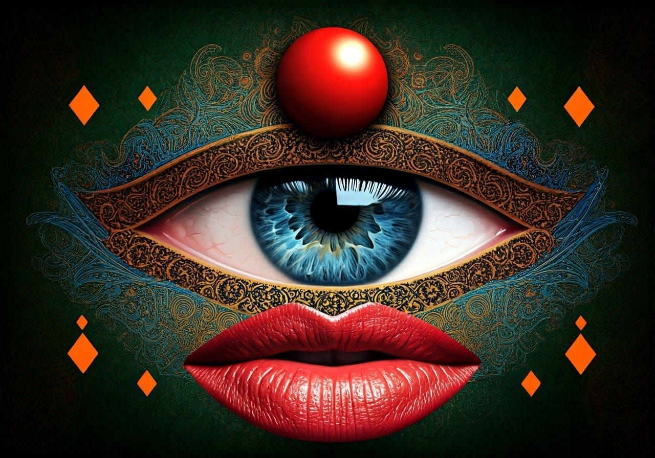 Mystical Woman with Geometric Eye