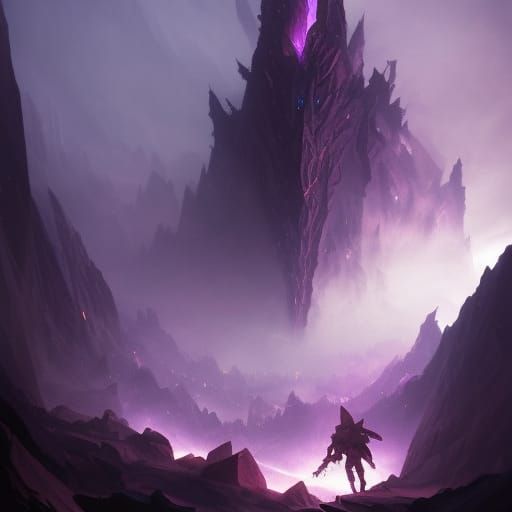 Dark Cave, Purple Sword, Void Titan Guardian