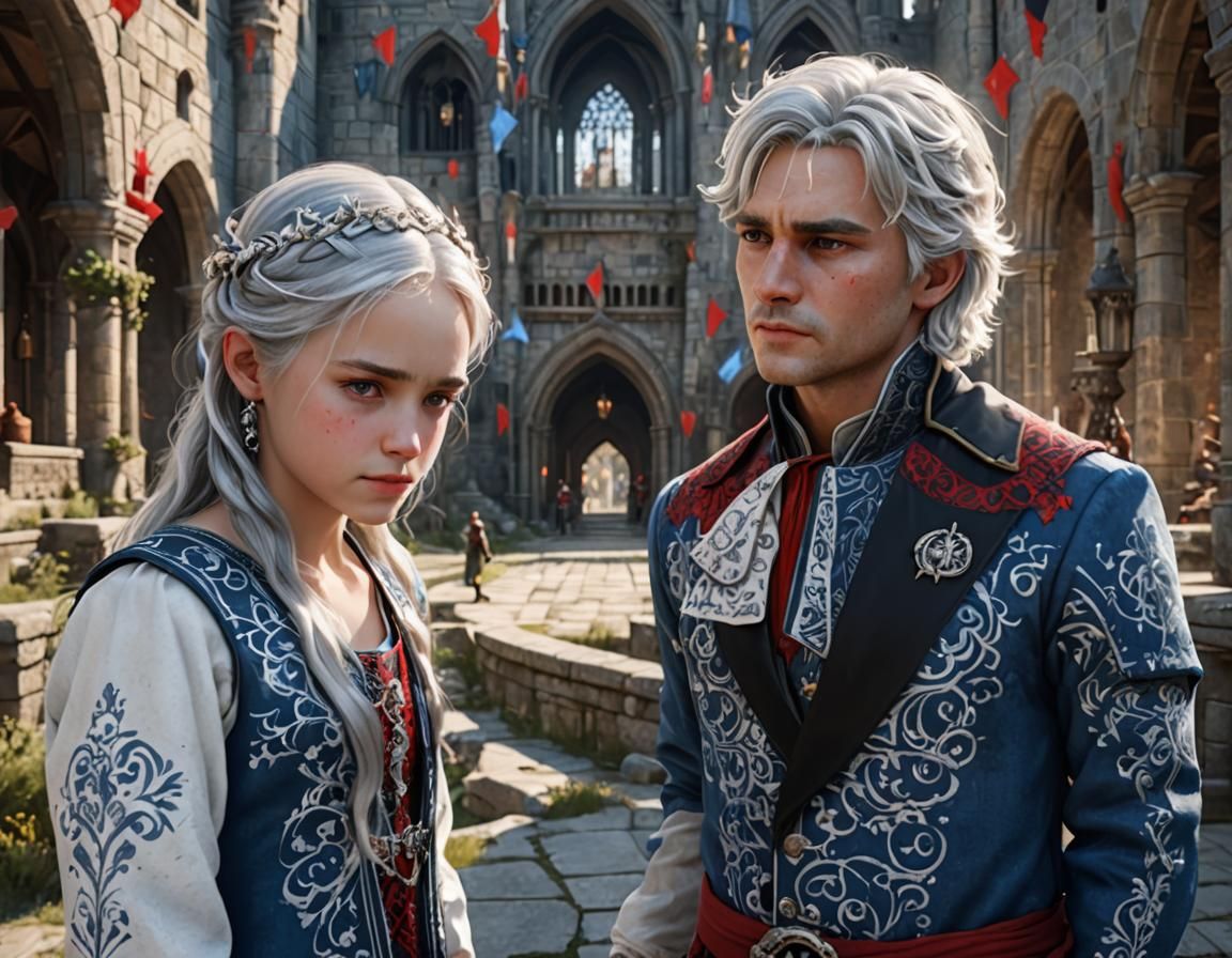 Children in Castle Great Hall Fantasy Concept Art