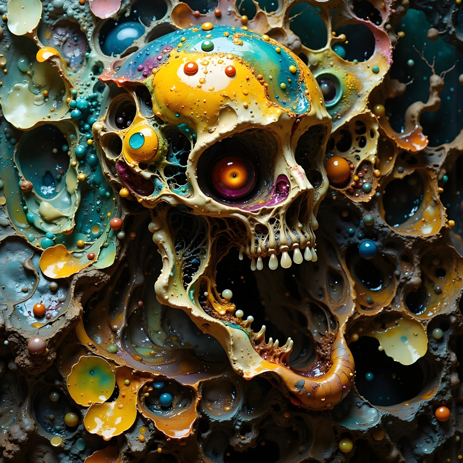 Disgusting Organic Surface Wet Reflecting Smooth