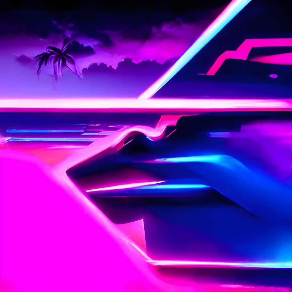 Synthwave Neon Retro Vaporwave Art